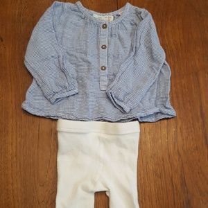 Baby girl Zara blouse. Knit tights